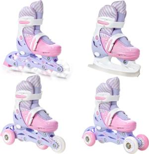 Rollschuhe Verstellbare Rollschuhe 4in1 Loret Leuchtende LED-Räder