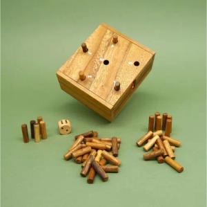 ROMBOL Denkspiele Spiel ENDLICH DIE 6 - lustiges Würfelspiel, Würfelspiel, Holzspiel