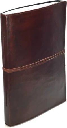 ROOGU Notizbuch ROOGU Echtleder Journal Notiz- Skizzen- Lederbuch Handmade Indien