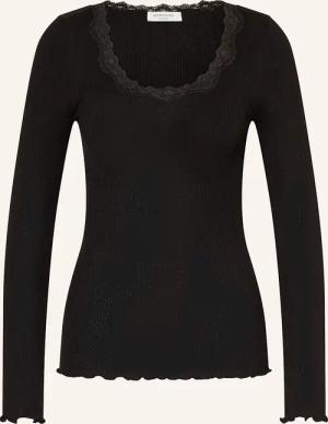 rosemunde Longsleeve BABETTE aus Seide mit Spitzenbesatz