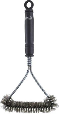 RÖSLE Reinigungsbürste 25234, für Grillroste aus Edelstahl, Stahlborsten, L: 30 cm