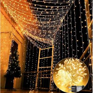 Rosnek Lichterkette 20M/30M/50M/100M 31V DC LED-Lichterkette, Timer, Speicherfunktion, 8 Modi für Zuhause Garten Hof Hochzeit Weihnachtsfeier Feiertag