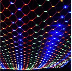 Rosnek Lichternetz Lichtervorhang mit Stecker, 8 Modi, Speicherfunktion, 31V DC, für Büsche Garten Weihnachtsbaum Zimmer Balkon