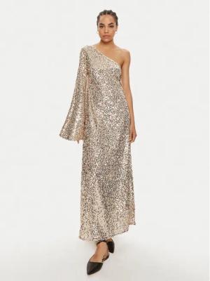 ROTATE Abendkleid Safra 1128861531 Goldfarben Loose Fit