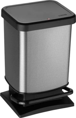 ROTHO Mülleimer Rotho Treteimer Paso 20 L Dekor carbon