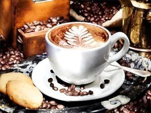 Rötting Design - BASTELIDEE 5d Diamond Painting Set Motiv Kaffeetasse Wandbild