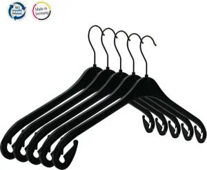 RSR Hangers Kleiderbügel NA 43 Black Edition 100 Stück Kunststoff 360° Haken Hemdenbügel, (100-tlg)