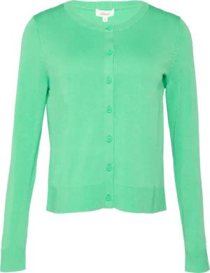 Rundhals-Strickjacke mit Knopfleiste