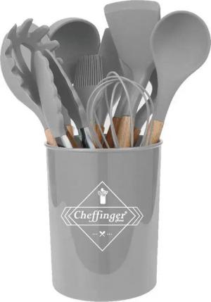 Rungassi Küchenorganizer-Set Küchenhelfer Küchenutensilien Set mit Ständer 12-tlg. grau RUNGASSI