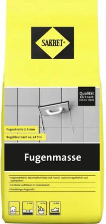Sakret Fugenmörtel SAKRET Fugenmasse 2 - 5 mm weiß 1 kg