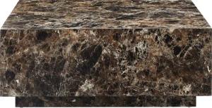 SalesFever Couchtisch AlmerÃ­a Wohnzimmertisch: Beistelltisch mit Schwebe-Effekt, quadratisch 90x90 cm, in Marmoroptik foliert