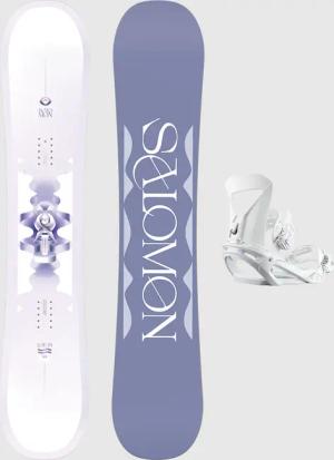 Salomon Lotus+Spell White S 2026 Snowboard-Set pattern