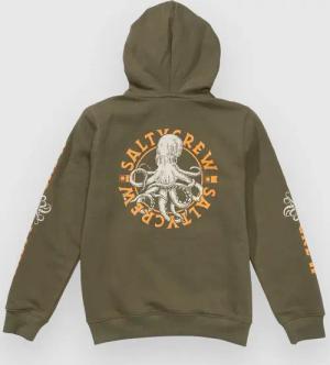 Salty Crew Tentacles Kids Hoodie dusty olive