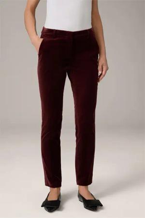 Samt-Anzug-Hose in Rotbraun