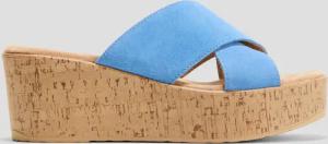 Sandalen aus Leder mit Keilabsatz