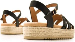 Sandalias Planas Mujer Mustang  Negro