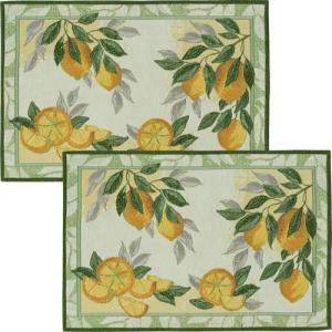 sander table + home Platzset Tischset "Lemon" 2er-Pack, Gobelin Motiv