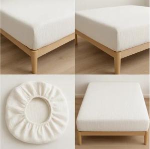 Sandiik Spannbettlaken Premium Musselin Spannbettlacken mit Gummizug in Weiß, 90x200+25cm, Gummizug: Ja, Super Weich & super Soft, Made in Portugal