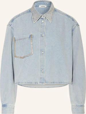 SANDRO Jeanshemd mit Schmucksteinen
