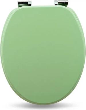 Sanfino WC-Sitz "Mint Green" Premium Toilettendeckel mit Absenkautomatik aus Holz, in einem schönem Grün, hohem Sitzkomfort, einfache Montage