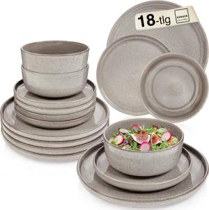 SÄNGER Tafelservice Kairo (18-tlg), 6 Personen, Steingut, Kairo Clay, Handmade, VALUE COLLECTION