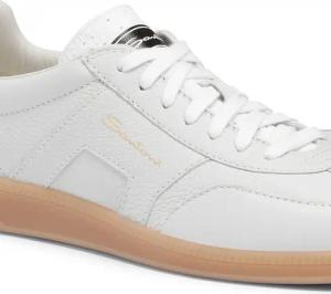 Santoni Low-Top Sneaker - Men's leather sneaker - Gr. UK_8 - in Weiß - für Damen