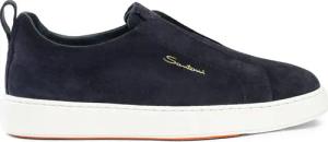 Santoni Low-Top Sneaker - Men's suede sneaker - Gr. 7_5 - in Weiß - für Damen