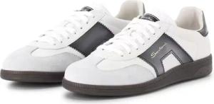 Santoni Low-Top Sneaker - Sneaker aus Leder & Veloursleder - Gr. 42,5 (EU) - in Weiß - für Damen