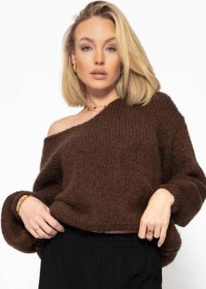 SASSYCLASSY Strickpullover Oversize Pullover mit V-Ausschnitt für Damen Weicher Pullover mit langen Ärmeln und Rippbündchen