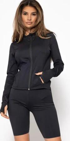 SASSYCLASSY Trainingsjacke Funktionale Sportjacke Damen mit Reißverschluss