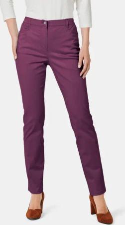 Satin-Baumwollhose LOUISA COMFORT+ - aubergine - Gr. 48 von Goldner Fashion
