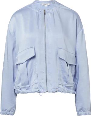 Satin-Blouson mit aufgesetzten Taschen und elastischem Saum