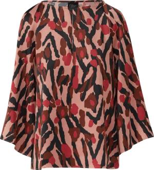 Satin-Bluse mit All-over-Print