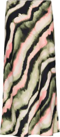 Satin-Rock mit elastischem Bund und All-over-Print