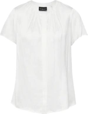 Satinbluse aus Viskose mit verdeckter Knopfleiste