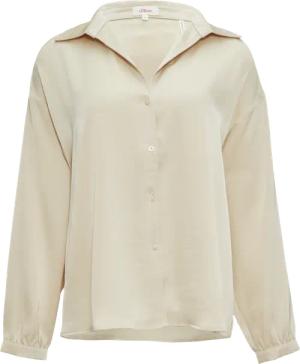 Satinierte Bluse mit V-Ausschnitt