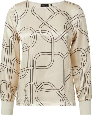 Satinierte Viskose-Bluse mit Print