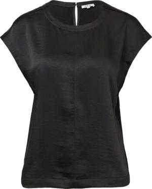 Satinshirt mit überschnittenen Schultern