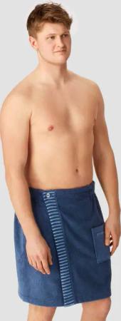 Sauna-Handtuch Knöpfe Einheitsgröße navy - SCHIESSER Home 55*150