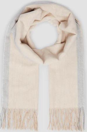 Schal mit Fransen und Colour-Blocking