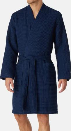 Schiesser Bademantel Waffel Piqué - Organic Cotton, Baumwolle, nicht relevant, Gürtel, Bademantel - Baumwolle - Mit Bindekordel und zwei aufgesetzten Taschen
