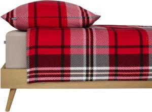 Schiesser Bettwäsche Borro aus weicher Baumwolle in klassischem Karo, Feinbiber, 2 teilig, Made in Green