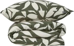 Schiesser Bettwäsche Leaf aus weichem Baumwollflanell mit floralem Muster, Feinbiber, 2 teilig, Made in Green