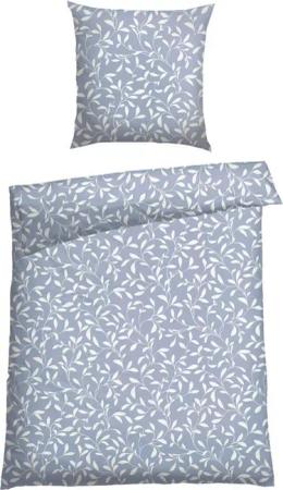 Schiesser Bettwäsche Liliebeth aus weicher Baumwolle mit elegantem Blattmuster, Renforcé, 2 teilig, Made in Green