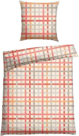 Schiesser Bettwäsche Luiza aus weicher Baumwolle mit hübschem Karomuster, Renforcé, 2 teilig, MADE IN GREEN by OEKO-TEX®