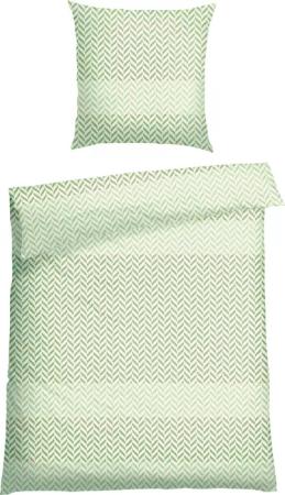 Schiesser Bettwäsche "Maribel aus weicher Baumwolle mit unaufgeregtem Fischgrätmuster" 2 Stk. tlg. MADE IN GREEN by OEKO-TEX