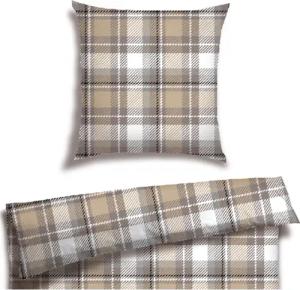 Schiesser Bettwäsche "Metor aus weichem Baumwollflanell mit Winterkaros" 2 Stk. Made in Green