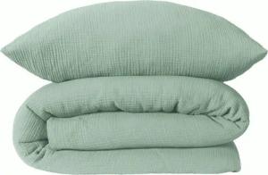 Schiesser Bettwäsche Molly aus supersofter Musselin-Qualität in gedeckten Farben, Musselin, 2 teilig, Made in Green