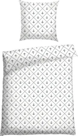 Schiesser Bettwäsche "Nola aus weicher Baumwolle in martitimem Look" 2 Stk. Made in Green