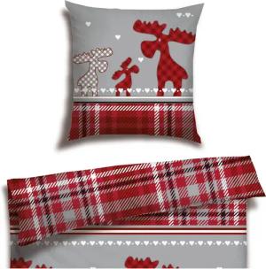 Schiesser Bettwäsche "Salous aus weichem Baumwollflanell mit Winterprint" 2 Stk. Made in Green